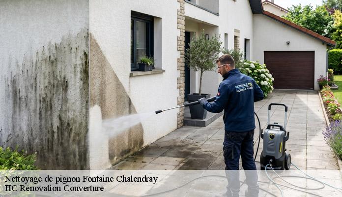 Nettoyage de pignon  fontaine-chalendray-17510 HC Rénovation Couverture-7