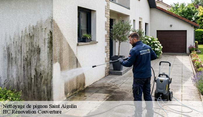 Nettoyage de pignon  saint-aigulin-17360 HC Rénovation Couverture-7