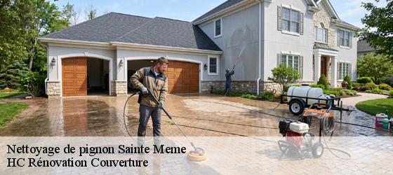 Nettoyage de pignon sainte-meme-17770 HC Rénovation Couverture-4