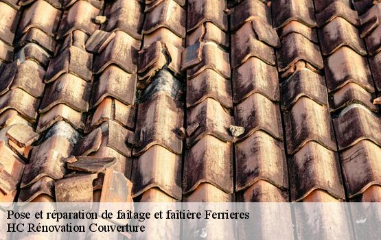 Pose et réparation de faîtage et faîtière ferrieres-17170 HC Rénovation Couverture-1