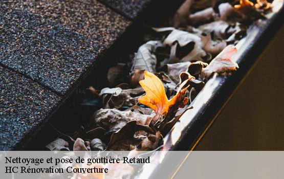 Nettoyage et pose de gouttière retaud-17460 HC Rénovation Couverture-1