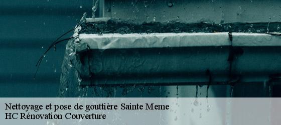 Nettoyage et pose de gouttière sainte-meme-17770 HC Rénovation Couverture-4